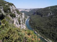 Blick auf den Felsendom und die Ardèche