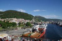 Blick von AIDAsol auf Bergen, Norwegen