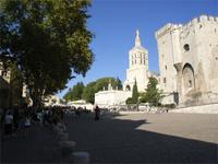 Avignon, Blick zur Kirche und Papstpalast