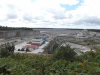 Blick in den Kalksteinbruch von Slite