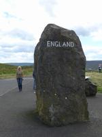 Abschied von Schottland an der Grenze zu England