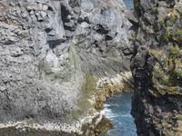 0222 Island -  Halbinsel Snaefellsnes - Arnastapi - Wanderung an der Steilküste - Basaltformation
