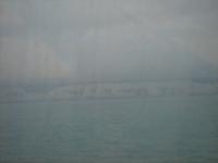 Die Küste von Dover im Nebel