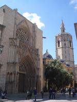 Valencia - Apostelportal mit Miguelete der Kathedrale