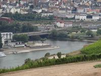 Blick vom Niederwalddenkmal, Mündung der Nahe in den Rhein