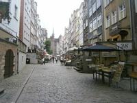 Gdansk, Frauengasse, im Hintergrund der Turm der Marienkirche