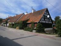 Schöne alte Häuser in der Nähe der 