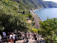 Corniglia  -Treppen zum Bahnhof