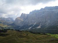 Der Tag am Plattkofel beginnt mit Nebel. 