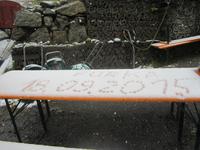 Furka Dampfbahn-Pause am Bahnhof Furka