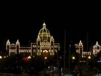 Parlamentsgebäude in Victoria - Beleuchtung am Abend