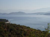 Blick auf die engste Stelle zwischen Korfu und Albanien