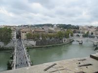 Blick von der Engelsburg auf den Tiber