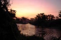 Sonnenuntergang am Komati Fluss