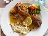 Degenfisch mit Banane