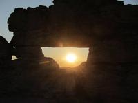 Sonnenuntergang Isalo-Fenster