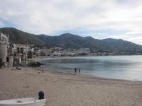 Blick vom hafen in Cefalú