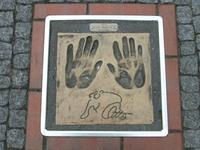 Der Handabdruck des Komikers Otto