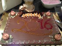 Neujahrstorte beim Frühstück