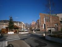 Heiligabend in Straßburg bei 16 oC und blauen Himmel 