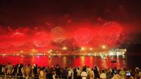 Silvester an Bord MSC Lirica vor der Kulisse der Copacabana