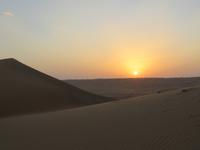 Dubai - Oman -  Wahiba Sands - in der Sandwüste - Sonnenuntergang auf den Dünen -