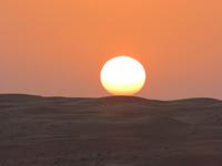 Dubai - Oman -  Wahiba Sands - in der Sandwüste - Sonnenuntergang auf den Dünen -