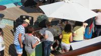 Maritimer Frühschoppen bei Ankunft im Hafen von Antofagasta, Chile