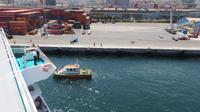 Ankunft am Hafen von Antofagasta, Chile
