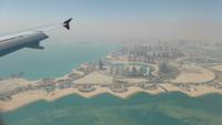 Anflug auf Doha - Inselprojekt Pearl Island