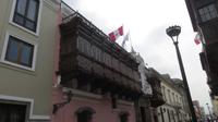 typische Balkone in der Altstadt von Lima, Peru