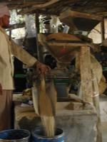 Hier wird Reis gemahlen