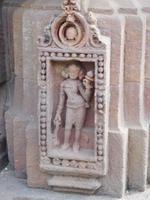 Figur einer Tänzerin am Rajarani-Tempel, Bhubaneswar