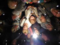 Gruppenbild im Fahrstuhl