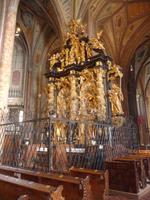 In der Kirche von St.Wolfgang eine sehr wertvolle vergoldete Kanzel.