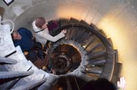 London, City of London, Treppe im Monument to the Great Fire of London