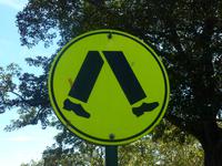 Zeichen für Fußgängerüberweg in Australien