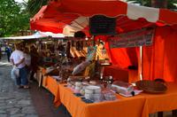 160 Ajaccio auf Korsika, Marktstände am Platz Foch