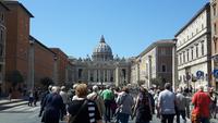 Rom (Spaziergang über die Via della Conciliazione zum Petersplatz)