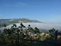 Blick auf beide Golfe (Golf von Sorrent u. Golf von Amalfi)- leider durch Wolkenspiel verdeckt