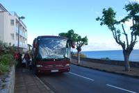 Unserer Bus vor dem Hotel in Calvi