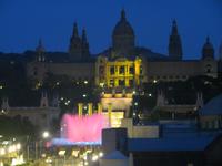 Barcelona, Park Montjuic vom Hotel Catalunya Plaza