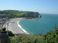 Etretat Blick zum Falaise d'Aval