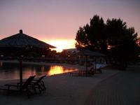 Abendstimmung an unserem Hotel bei Sibenik