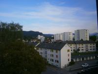 Blick aus dem Hotelfenster auf Bregenz