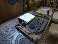 080 Tattoo Werkzeug,Orang Ulu Langhaus, Sarawak Cultural Village, Damaii, Borneo, Malaysia