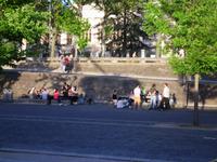abends am Ufer der Rhone