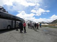 Glacier-Bernina-Reise, Ausflug ins Engadin, Pause auf dem Julierpass 2284 Meter
