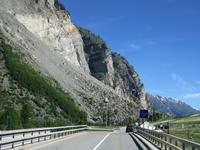 Glacier-Bernina-Reise, Fahrt zum Säntis - Felssturz Randa