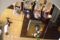 Beim Abendessen im Hotel